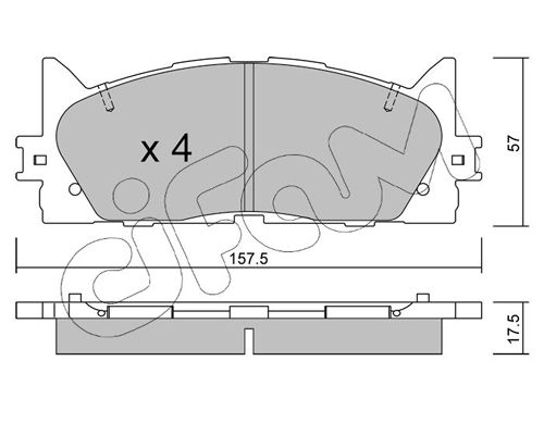 CIFAM 822-882-0 Brake Pad Set, disc brake