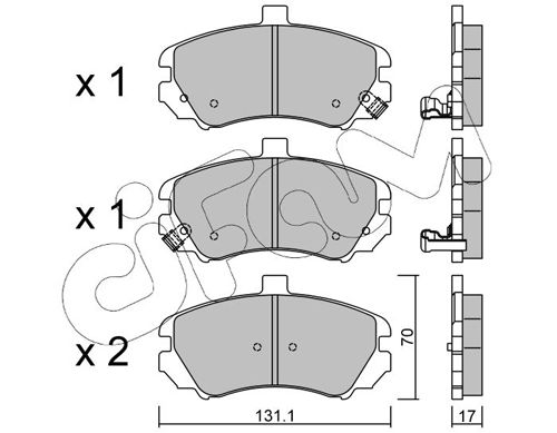 CIFAM 822-884-0 Brake Pad Set, disc brake
