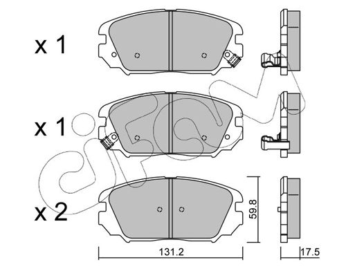 CIFAM 822-885-0 Brake Pad Set, disc brake