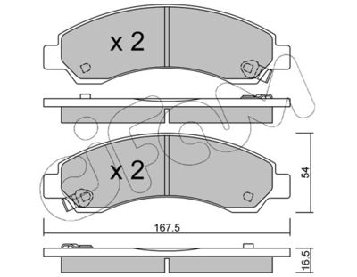 Brake Pad Set, disc brake CIFAM 822-888-0