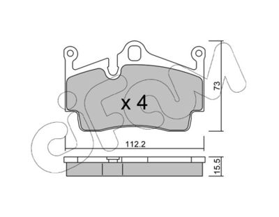 Brake Pad Set, disc brake CIFAM 822-894-0