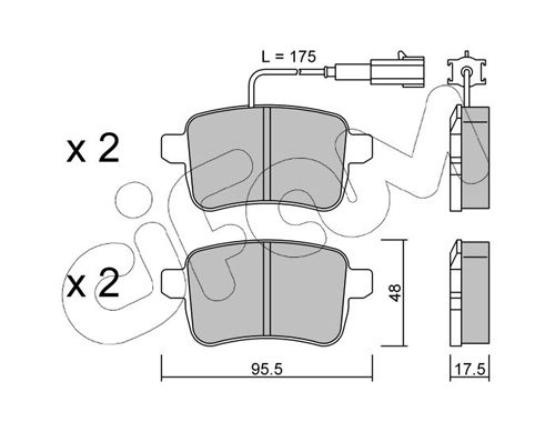 CIFAM 822-895-0 Brake Pad Set, disc brake