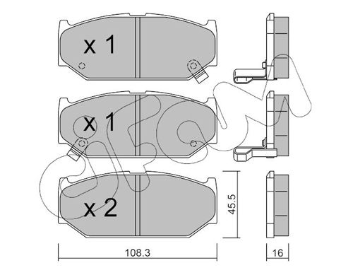 CIFAM 822-897-0 Brake Pad Set, disc brake