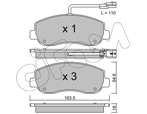 CIFAM 822-898-0 Brake Pad Set, disc brake