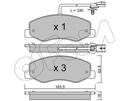 CIFAM 822-900-0 Brake Pad Set, disc brake