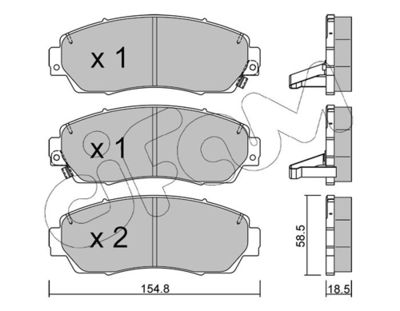 Brake Pad Set, disc brake CIFAM 822-903-0