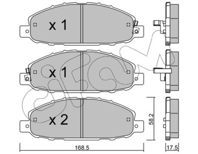 Brake Pad Set, disc brake CIFAM 822-904-0
