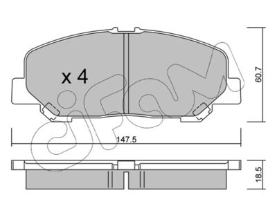 Brake Pad Set, disc brake CIFAM 822-905-0