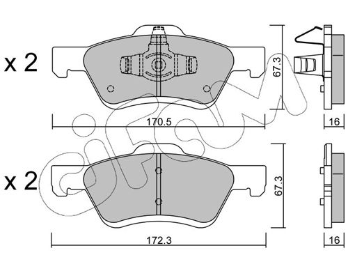 CIFAM 822-906-0 Brake Pad Set, disc brake