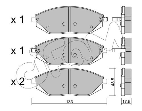 CIFAM 822-908-0 Brake Pad Set, disc brake