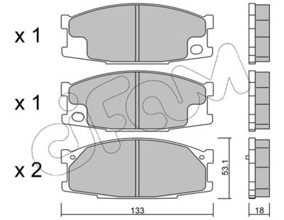 Brake Pad Set, disc brake CIFAM 822-909-0