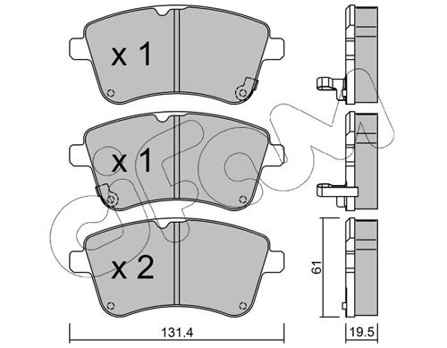CIFAM 822-913-0 Brake Pad Set, disc brake