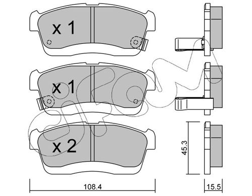 CIFAM 822-914-0 Brake Pad Set, disc brake