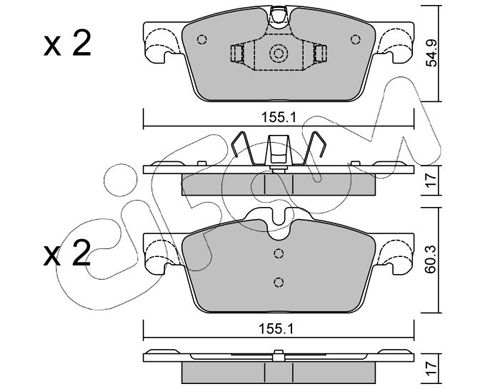 CIFAM 822-916-0 Brake Pad Set, disc brake