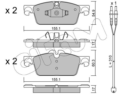 CIFAM 822-916-0K Brake Pad Set, disc brake