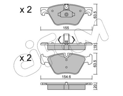 Brake Pad Set, disc brake CIFAM 822-917-0