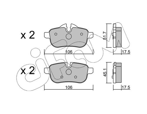CIFAM 822-919-0 Brake Pad Set, disc brake