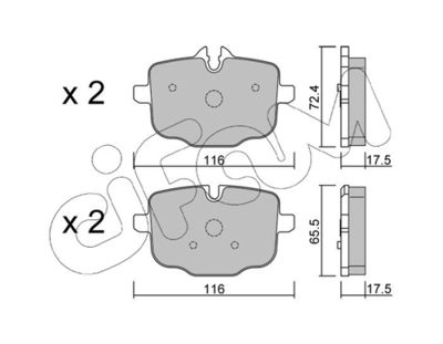 Brake Pad Set, disc brake CIFAM 822-921-0