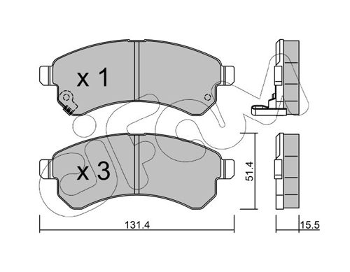 CIFAM 822-931-0 Brake Pad Set, disc brake