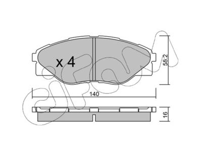 Brake Pad Set, disc brake CIFAM 822-936-0