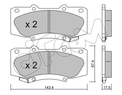 Brake Pad Set, disc brake CIFAM 822-937-0