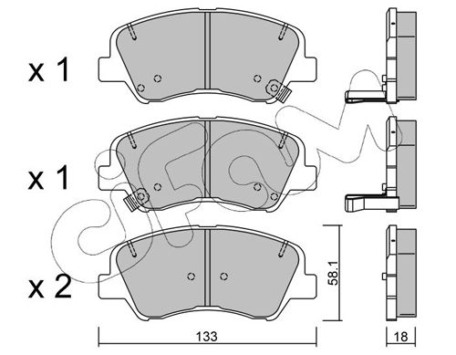 CIFAM 822-943-0 Brake Pad Set, disc brake