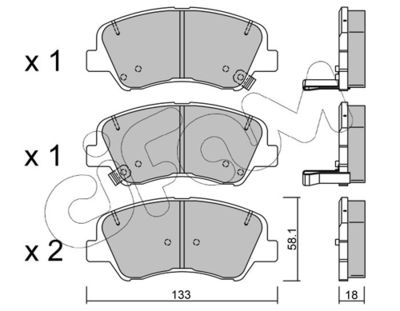 Brake Pad Set, disc brake CIFAM 822-943-0