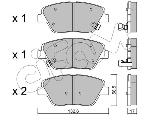 CIFAM 822-945-0 Brake Pad Set, disc brake