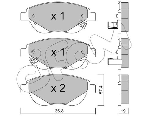 CIFAM 822-948-1 Brake Pad Set, disc brake