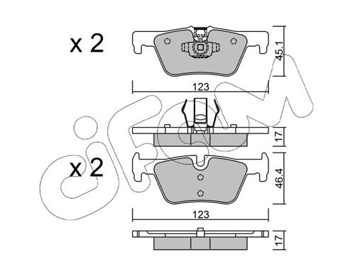 CIFAM 822-962-0 Brake Pad Set, disc brake