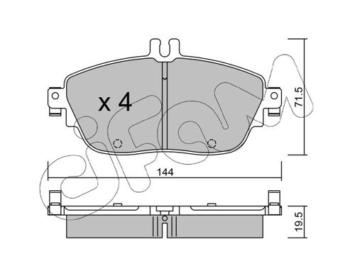 CIFAM 822-965-0 Brake Pad Set, disc brake