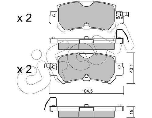 CIFAM 822-970-0 Brake Pad Set, disc brake