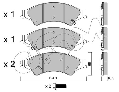 CIFAM 822-971-0 Brake Pad Set, disc brake