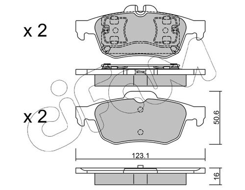 CIFAM 822-974-0 Brake Pad Set, disc brake