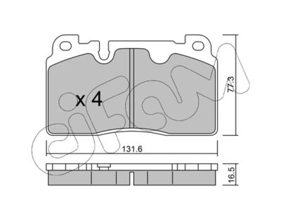 Brake Pad Set, disc brake CIFAM 822-979-0