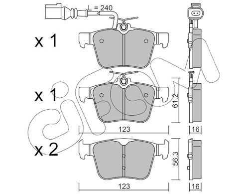 CIFAM 822-981-1 Brake Pad Set, disc brake
