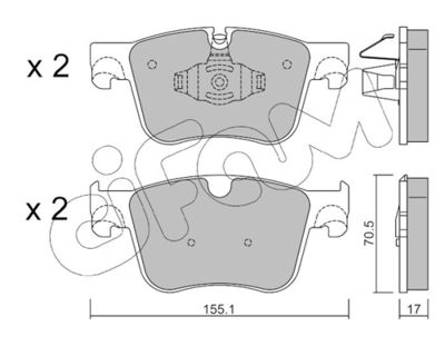Brake Pad Set, disc brake CIFAM 822-985-1