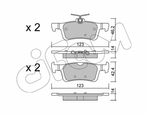 CIFAM 822-986-1 Brake Pad Set, disc brake
