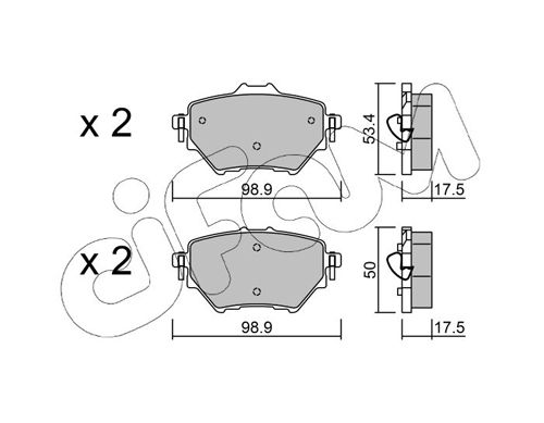CIFAM 822-987-0 Brake Pad Set, disc brake