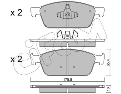 Brake Pad Set, disc brake CIFAM 822-989-0