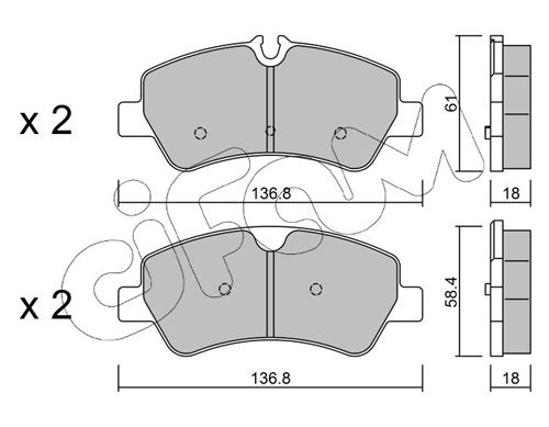 CIFAM 822-991-0 Brake Pad Set, disc brake