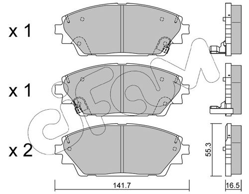 CIFAM 822-992-0 Brake Pad Set, disc brake