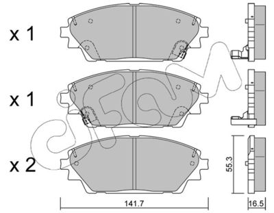Brake Pad Set, disc brake CIFAM 822-992-0