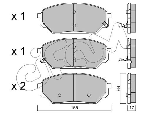 CIFAM 822-999-0 Brake Pad Set, disc brake