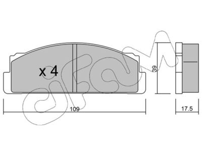 Brake Pad Set, disc brake CIFAM 822-001-0