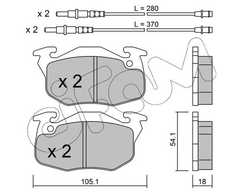 CIFAM 822-037-1 Brake Pad Set, disc brake