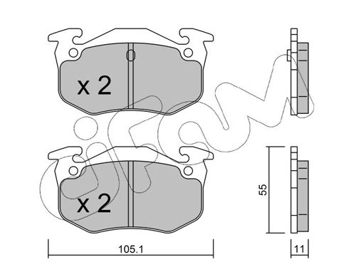 CIFAM 822-038-0 Brake Pad Set, disc brake