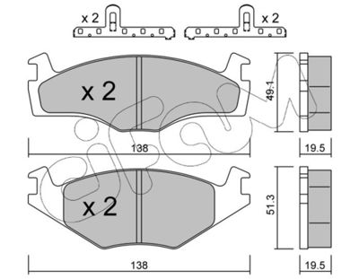 Brake Pad Set, disc brake CIFAM 822-045-1K