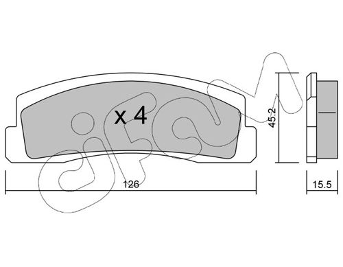 CIFAM 822-046-0 Brake Pad Set, disc brake