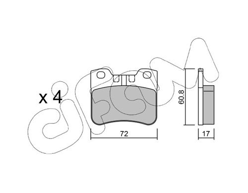 CIFAM 822-060-2 Brake Pad Set, disc brake